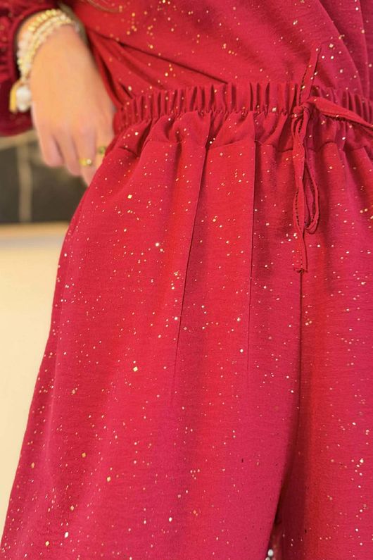 Suki Night Sky Wide Leg Pant Burgundy